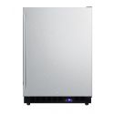 Summit SCFF53BSS 34" x 23.63" x 23.5" Stainless Steel Black Built-in or Freestanding  All-Freezer - 4.72 Cu. Ft, 115 Volts