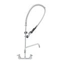 T&S Brass 5PR-8W12-C Equip 8" Wall Mounted Pre-Rinse Unit with 6" Wall Bracket on 8" Centers & 44" Stainless Steel Hose, Add-On Faucet