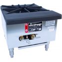 Town SR-24-G-SS-P 18" Wide Stainless Steel 120,000 BTU Propane Gas Stock Pot Stove With Cast Iron Grate Top