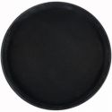 Winco TRH-11K 11" Easy-Hold Black Rubber Lined Plastic Tray