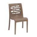 Grosfillex US218181 Essenza Taupe Stacking Side Chair