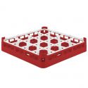 Vollrath 52694-03 16 Compartment Short Polypropylene Signature Compartment Rack (Red)