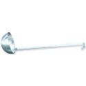 Vollrath 58600 Kool-Touch 72 oz Stainless Steel Round Serving Ladle With 17" Antimicrobial Heat-Resistant Hooked Handle