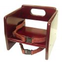 Thunder Group WDTHBS020 Mahogany Finish Wood Booster Seat with Harness Straps
