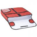 Winco BGPZ-20 20" x 20" Red Polyester Insulated Pizza Delivery Bag - Holds Up To (2) 18" Pizza Boxes or (1) 20" Pizza Box