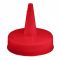 Tablecraft 100TK Red Plastic Squeeze Bottle Tops for 38mm Dispensers