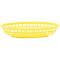 Tablecraft 1074Y Yellow Plastic Classic Oval Fast Food Basket - 9-1/4" x 6" x 1-3/4"