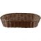 Tablecraft 1413 12 1/2" x 5" x 3" Brown Polypropylene Handwoven Oblong Basket