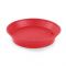Tablecraft 157510R 10-1/2" Red Plastic Polypropylene Round Diner Platter / Fast Food Basket with Base