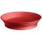 Tablecraft 15759R 9" Red Plastic Polypropylene Round Diner Platter / Fast Food Basket with Base