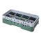 Cambro 8HS434119 Sherwood Green 8 Compartment 5-1/4 Inch Half Size Camrack Glass Rack