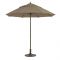 Grosfillex 98318131 Windmaster 7 1/2 Foot Taupe Fiberglass Umbrella with 1 1/2" Aluminum Pole 