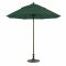 Grosfillex 98382031 Windmaster 7 1/2 Foot Forest Green Fiberglass Umbrella with 1 1/2" Aluminum Pole