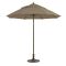 Grosfillex 98868131 Windmaster 9' Round Linen Colored Acrylic Canopy Fiberglass Rib Umbrella with 1 1/2" Aluminum Pole