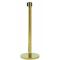 Aarco HB-7BL Brass 40" Crowd Control / Guidance Stanchion with 84" Blue Retractable Belt