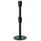 Aarco HBK-27_BL Black 40" Crowd Control / Guidance Stanchion with Dual 84" Blue Retractable Belts