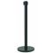 Aarco HBK-7GR Black 40" Crowd Control / Guidance Stanchion with 84" Green Retractable Belt
