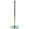 Aarco HC-7PU Chrome 40" Crowd Control / Guidance Stanchion with 84" Purple Retractable Belt