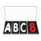 Aarco ROCLTR-2 The Rocker 4" Character Set with White Letters and Red Numbers - 354 Characters