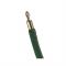 Aarco TR-127 Green 8' Stanchion Rope with Brass Ends for Rope Style Crowd Control / Guidance Stanchion
