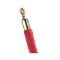 Aarco TR-4 Red 5' Stanchion Rope with Brass Ends for Rope Style Crowd Control / Guidance Stanchion