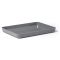 American Metalcraft BL11G Gray Del Mar Collection 11 3/8 Inch x 8 3/8 Inch Rectangular ABS Plastic Stackable Serving Tray / Lid For B11G Serving Bowl