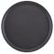 Cambro 1100CT110 Black Satin 11 Inch Diameter Round Fiberglass Non-Skid Rubber Surface Camtread Serving Tray
