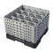 Cambro 16S1114110 Black 16 Compartment 11-3/4" Full Size Camrack Glass Rack