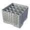 Cambro 16S1114151 Soft Gray 16 Compartment 11-3/4" Full Size Camrack Glass Rack