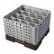 Cambro 16S1114167 Brown 16 Compartment 11-3/4" Full Size Camrack Glass Rack