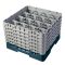 Cambro 16S1114414 Teal 16 Compartment 11-3/4" Full Size Camrack Glass Rack