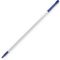 Carlisle 40216EC14 Blue 48" Long Sparta Natural Aluminum Handle With Color-Coded 3/4" Threaded Tip and Color-Coded Cap With Hanging Hole