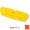 Carlisle 40422EC24 Orange 10 Inch Sparta Dual Surface Floor Scrub Brush Head With Side Bristles And 3/4-5 ACME Thread