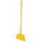 Carlisle 41082EC04 Yellow 56" Long Sparta Duo-Sweep Flagged Polyester Bristle Upright Angled Head Broom With Hanging Hole