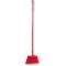 Carlisle 41082EC05 Red 56" Long Sparta Duo-Sweep Flagged Polyester Bristle Upright Angled Head Broom With Hanging Hole