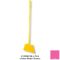 Carlisle 41082EC26 Pink 56" Long Sparta Duo-Sweep Flagged Polyester Bristle Upright Angled Head Broom With Hanging Hole