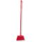 Carlisle 41083EC05 Red 56" Long Sparta Duo-Sweep Unflagged Polyester Bristle Upright Angled Head Broom With Hanging Hole