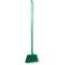 Carlisle 41083EC09 Green 56" Long Sparta Duo-Sweep Unflagged Polyester Bristle Upright Angled Head Broom With Hanging Hole