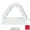 Carlisle 41323EC05 Red 9 Inch Triangular Sparta Tile And Grout Brush With 1 Inch Polyester Bristles, 2 Handle Holes And Molded-In Scraper