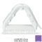 Carlisle 41323EC68 Purple 9 Inch Triangular Sparta Tile And Grout Brush With 1 Inch Polyester Bristles, 2 Handle Holes And Molded-In Scraper