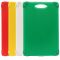 Tablecraft CBG1218APK4 18" x 12" x 1/2" Assorted Color Plastic 4 Pack Of Grippy Cutting Boards