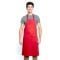 Chef Approved 167601BACRD Red 34" x 30" Full Length Bib Apron With Pockets