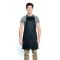 Chef Approved 167BAADJBK Black 32" x 28" Full Length Bib Apron With Adjustable Neck And Pockets