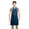 Chef Approved 167BAADJNV Navy Blue 32" x 28" Full Length Bib Apron With Adjustable Neck And Pockets