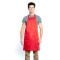 Chef Approved 167BAADJRD Red 32" x 28" Full Length Bib Apron With Adjustable Neck And Pockets