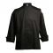 Chef Revival J061BK-L Large Black Poly Cotton Men's Double Breasted Chef's Jacket