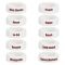 Tablecraft CM12 10 Piece Imprinted White Plastic Salad Dressing Dispenser Collar Set with Maroon Lettering