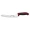 Dexter 360™ S360-9SCR-PCP 36008R 9" DEXSTEEL™ High Carbon Steel Scalloped Offset Slicing Knife with Red Polypropylene / Santoprene Handle