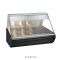 Alto-Shaam EC2-48/P-BLK 48" Black Full Length Self Service Countertop Heated Display Case With Angled Glass, 120V/208-240V