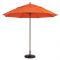 Grosfillex 98301931 Windmaster 7 1/2' Orange Fiberglass Umbrella with 1 1/2" Aluminum Pole
